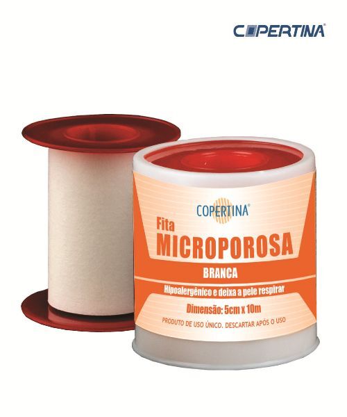 Fita microporosa branca 5cm x 10m